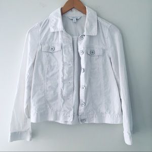 Relativity White Linen Blend Jacket Size S